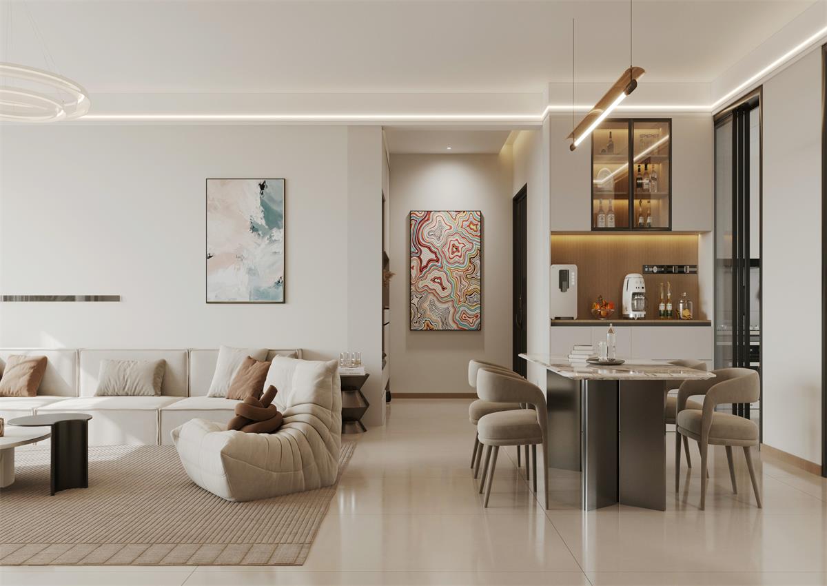 玉庭華府142㎡ | 給喧囂世界按下暫停鍵，現(xiàn)代簡(jiǎn)約風(fēng)的松弛感誰(shuí)能拒絕！