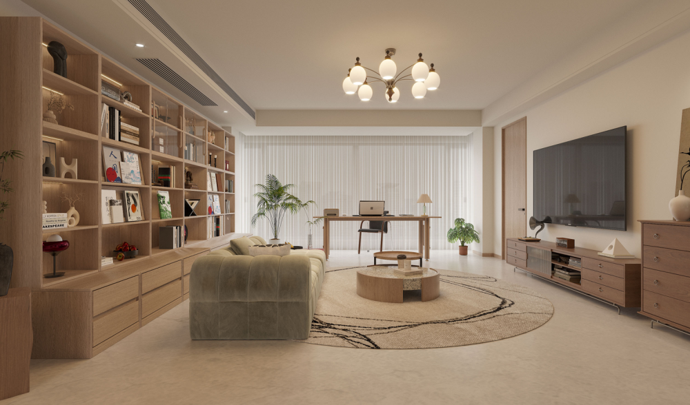 舊房改造 | 住進(jìn)知識分子味的松弛原木家，170平“高智感”百看不厭！